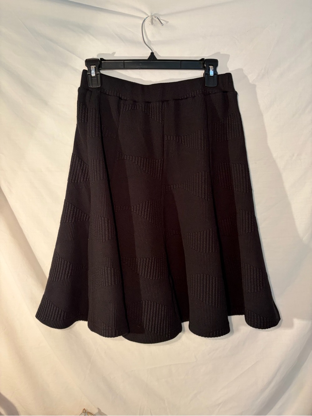 Walter Baker Black Textured Circle Skirt size medium